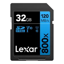 Memoria Sd Lexar 800x 32gb High-performance Sdhc 120mb/s