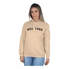 Moletom Flanelado Feminino Agasalho Blusa De Frio New York