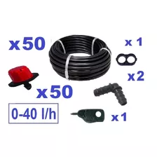 Kit De Riego Con Goteros Regulables 0-40 L/h (50 Mts) Flex