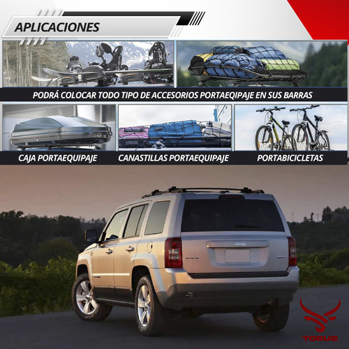 Barras Portaequipaje Jeep Patriot 2007 - 2017 Transversales Foto 5