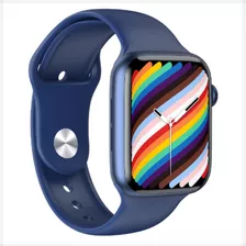 Smart Watch 6 Hw16 Faz E Recebe Ligações + Oceano E Pelicula Cor Da Caixa Azul Desenho Da Pulseira Sport Oceano Silicone