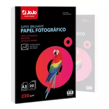 100 Folhas Papel Foto Glossy 230g A3 Brilho Premium Original