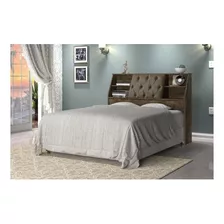  Cabeceira De Cama Box Cambel Móveis Nubia Casal 146cm X 115cm Marrom