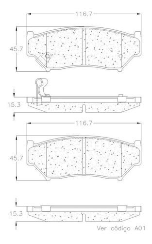 Balata Grc Delantera Suzuki Sidekick 1991-1998 Foto 2