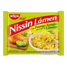 Macarrão Instantâneo Lámen Frango Assado Com Toque De Limão Nissin Miojo Pacote 85g