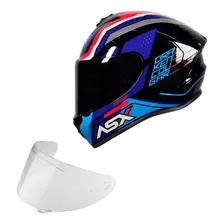 Combo Capacete + Viseira Fume De Moto Asx Draken - Cores