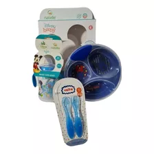 Set Combo Bebe Plato Térmico Vaso Pico Blando Cubiertos Bpa