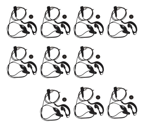 Paquete De 10 Auriculares Micrófono Para Baofeng Uv