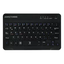 Teclado Perfect Choice Mini Bluetooth Usb Pc-200932 Negr /vc Color Del Teclado Negro Idioma Español Latinoamérica