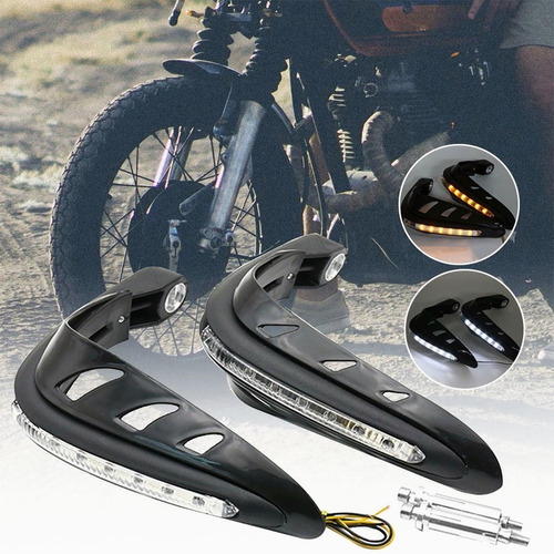 Cubre Puños Moto Protectores Manos Universales Luz Led