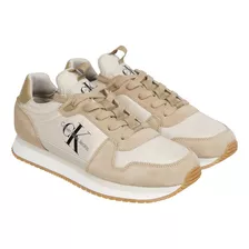 Zapatilla Runner Sock Laceup Ny Beige Hombre Calvin Klein