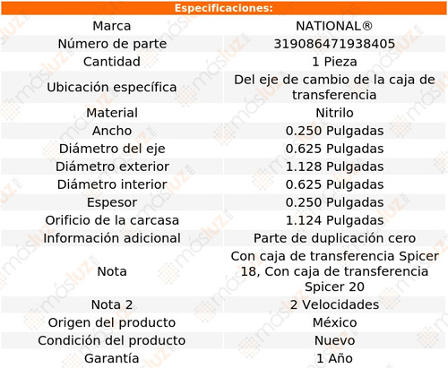 1- Retn Eje Caja Transferencia Blazer 69/74 National Foto 3