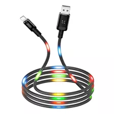 Cable De Datos Ritmico Rgb, Micro Usb Y Tipo C 