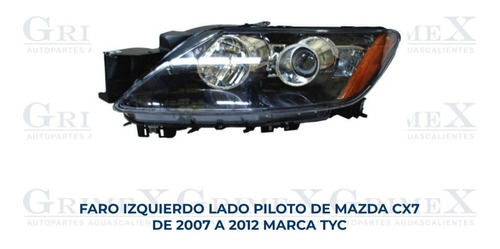 Faro Mazda Cx7 2007-07-2008-2009-2010-2011-2012-12 Tyc Ore Foto 10