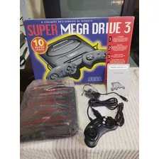 Console Mega Drive 3 Com 10 Super Jogo Na Memória 