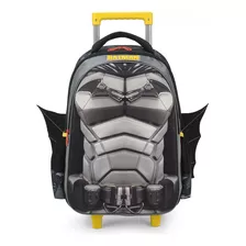 Mochila Escolar Infantil C/rodas Dc Batman Poliéster Luxcel