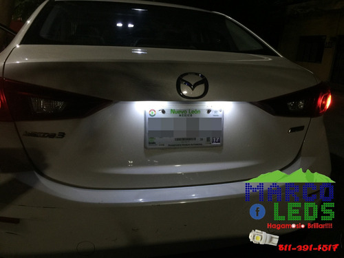 Kit De Leds Para Mazda 3 Luz Interior Y Placas Basico Foto 2