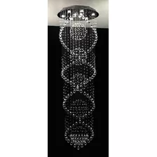 Lustre Cristal 5 Esferas - 65cm X 2 Metros 