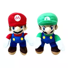Mario Bros E Luigi De Pelúcia Com Braço Articulado..