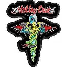 Parche Bordado Motley Crue 9.6x8cm. Metalero Rockero