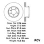 Disco Frenos Der/izq Del Para Dodge Sprinter 3500  2004