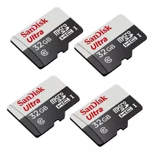 4 Uni Cartão De Memória 32g Ultra Classe 10 Sandisk Original