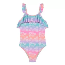 Traje De Baño Entero Niña Uv30+ H2o Wear Coral Vuelos Estamp