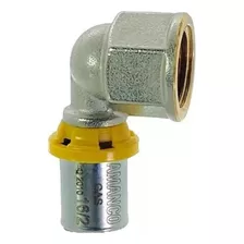 Joelho 16mm X 1/2 90º Para Tubo Pex Gas Fêmea Conexão Amanco