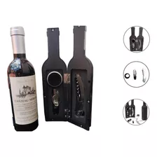 Set Kit De Vino Wine 3 Piezas En Botella Regalo Empresarial