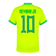 Camiseta De Futbol Neymar Jr Brasil 10 Niño Adulto