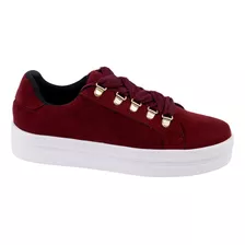 Fratello Tenis Casual Color Vino Para Mujer U1000