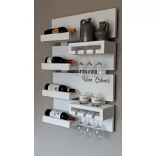 Repisa Flotante Rústica Mini Bar Cava Para Vino 