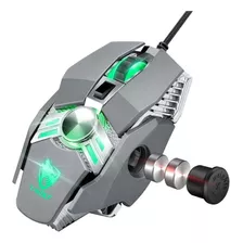 Mouse Gamer T-wolf V10 Color Plata 4800dpi Peso Ajustable