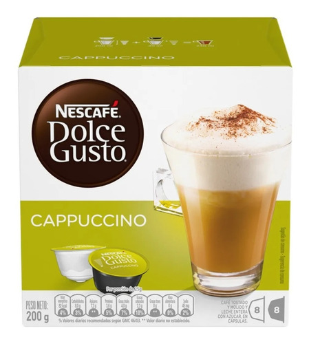 Café Cappuccino En Cápsula Nescafé Dolce Gusto 16 u