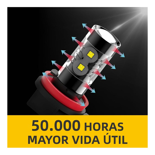 Focos Led Luz Alta/baja/niebla H7 H11 9145 Para Chevrolet Foto 10