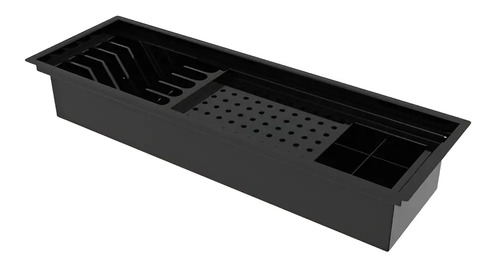 Escorredor De Bancada Inox Preto Embutido Hz Capacidade 10 Pratos