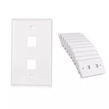 Juego De 10 Placas De Pared De Perfil Bajo Con 2 Puertos