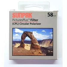 Filtro Polarizador Circular Sunpak 58mm - Ind. Japonesa