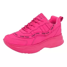 Tenis Plataforma De Mujer Miss Pink Fucsia 118-645