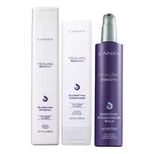 Kit L'anza Healing Smooth Shampoo, Condicionador E Balm