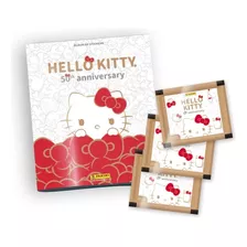 Pacote Álbum Panini Cor Branco + 40 Envelopes Hello Kitty 50th Anniversary