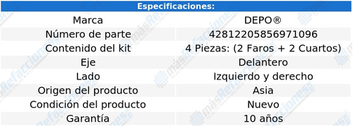 2 Faros + 2 Cuartos Depo P/ Ford Windstar Del 1995 Al 1997 Foto 5