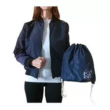 Chamarra Bomber Dama Con Cierre En Manga + Mochila De Regalo