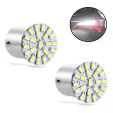 Par Lampada 22 Led Branca Luz De Ré 1156 1157 5w Carro