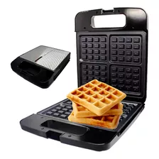 Maquina Wafflera Electrica Antiadherente De 4 Waffles