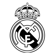 Vinilo Decorativo De Fútbol Escudo Real Madrid 30x50cm