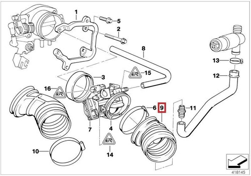 Manguera Codo De Multiple A Maf Bmw 323 328 M3 Z3 96-00  Foto 4