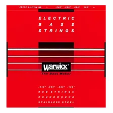 Cuerdas Bajo Electrico Warwick 46210 Ml Red 040 100 S