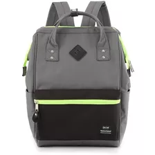 Mochila Urbana Himawari Mod 9003 Notebook Mod 1 Color Gris Osc Bolsillo Negro Cierre Fluor