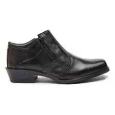 Bota Masculina Calvest Social Couro Legítimo Botina Confort 